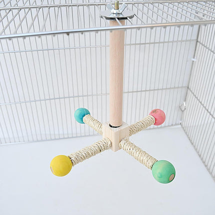 Parrot Toy Rotating Station Stand for Parrots Cockatiel Bird For Small Birds