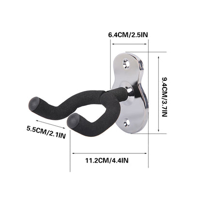 2PCS Guitar Wall Hanger Hook Holder Stand for Bass Ukulele Instrument Storage