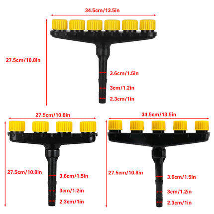 High-Flow Multi-Nozzle Atomizing Sprinkler for Garden and Vegetable Watering