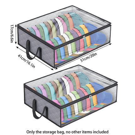 2PCS Hat Storage for Baseball Caps Organizer Holds 40 Hats Visual Storage Bag