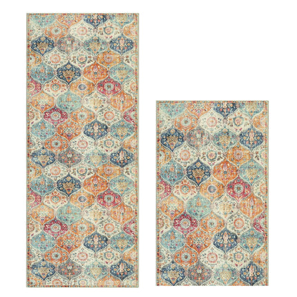 Household Floor Mats 2 Piece Set Non Slip Water Absorbent Dust-Proof Floor Mat