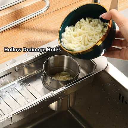Retractable Kitchen Sink Draining Rack Water Filter Basket Storage Shelf Home