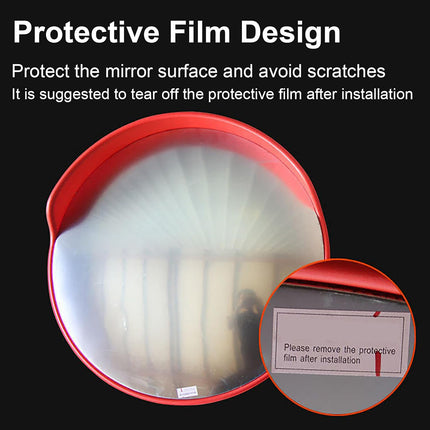 80cm Outdoor Convex Traffic Mirror Wide Angle Blind Spot Driveway Warehouse