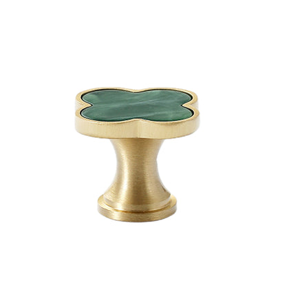 Four Leaf Clover Cabinet Handle Single Hole Vintage Pull for Drawer Door Closet