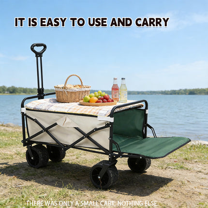 Foldable Outdoor Camping Wagon Cart for Beach Garden Utility Trolley/Wheels