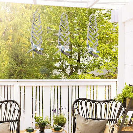 10PCS Hanging Reflective Bird Deterrent Wind Spinner Outdoor Garden Yard