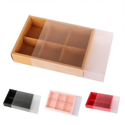 10PCS Cake Box with Transparent Lids Gift Packaging Boxes for Moon Cakes Cookie