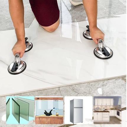 Heavy Duty Double Suction Cup Lifter for Glass Tile Aluminium Handle Strong