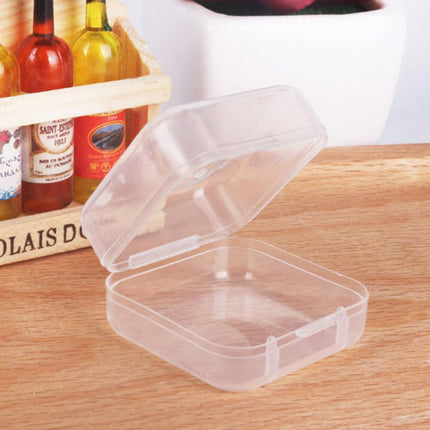 100PCS Square Transparent Storage Boxes Durable for Organizer Jewelry Beads Use