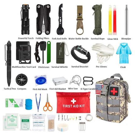 Outdoor Camping Adventure Multi-Function Survival Tool Set for Outdoor Emergency