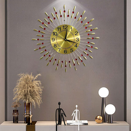 Retro Metal Wall Clock Iron Water Drop Hanging Home Decoration Living Room