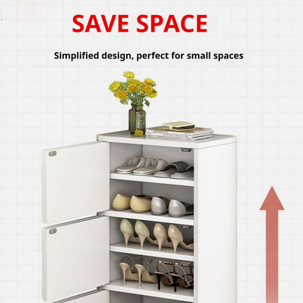 Entryway Narrow Shoe Cabinet Space Saving Hallway Organizer For Front Door