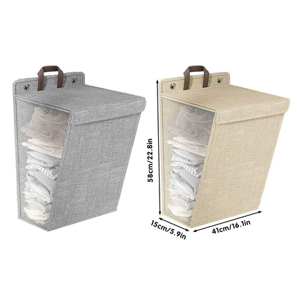 Foldable Laundry Basket Wall Mounted Clothes Storage Basket Household Organizer