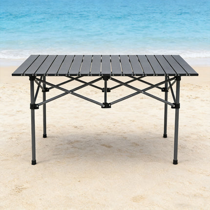 Folding Outdoor Camping Table Portable Aluminium Top Picnic Beach Garden