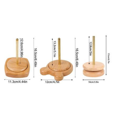 Solid Wood Rotatable Yarn Holder Durable for Knitting Crocheting Weaving Craft