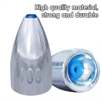 Carbon Steel Fishing Bullet Weight Plastic Core Soft Sinkers Tackle Accessories