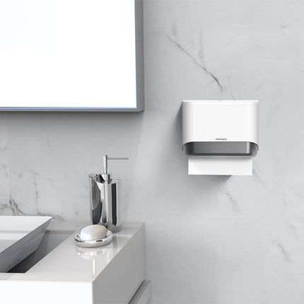 Wall Mounted Paper Dispenser Box Perforation Free Hand Towel Holder for Kitchen