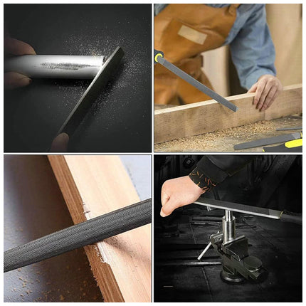 17 PCS Metal File Set Steel Grinding Tool Kit Iron Hand File Round Triangle