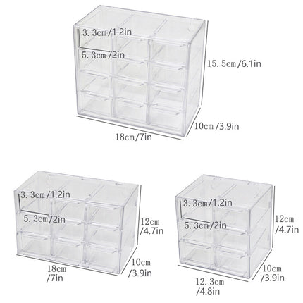 Storage Organizer Box Mini Plastic Desktop Drawers Desk Craft Cabinet For Office