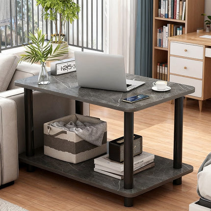 2 Tier Narrow Table Space Saving for Bedroom Living Room Side Table Organizer