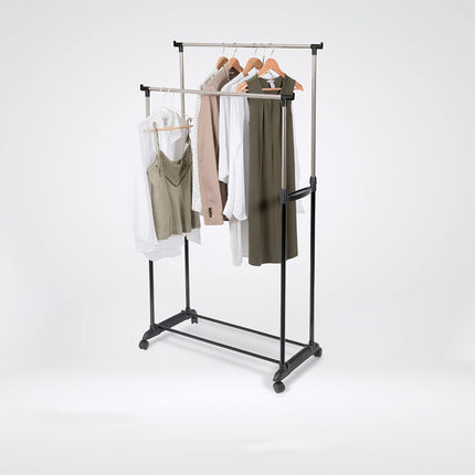 Double Rail Clothes Drying Rack For Indoor Outdoor Laundry Space Saving Durable