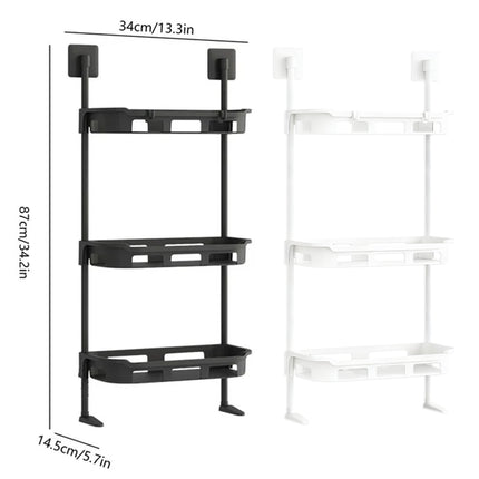Multifunctional Bathroom Storage Rack Rustproof PP For Shampoo Soap Towel Use