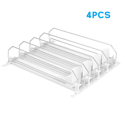 4pcs Automatic Beverage Pusher E Shape Shelf Organizer Supermarket Bottle Rack