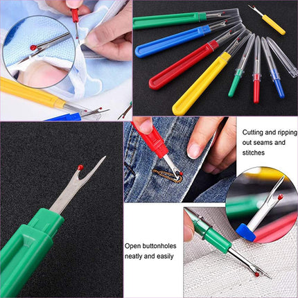 8 PCS Seam Ripper Plastic Handle Thread Cutter Sewing Craft Easy to Use Durable