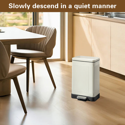 9L Large Capacity Kitchen Stainless Steel Trash Can Waste Disposal Odor Proof