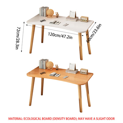 Rectangular Writing Desk 120cm White or Khaki for Home Office Study Laptop Use