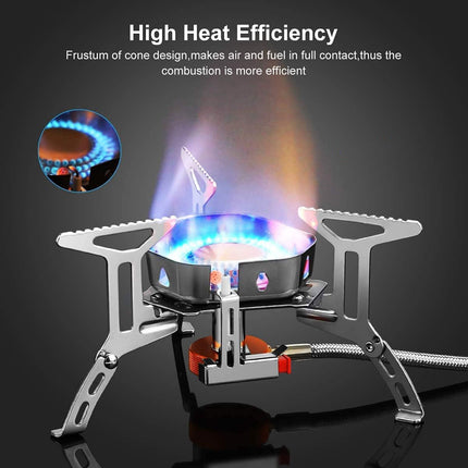 Outdoor Camping Portable Triangle Stove Stainless Steel High Heat Output Durable