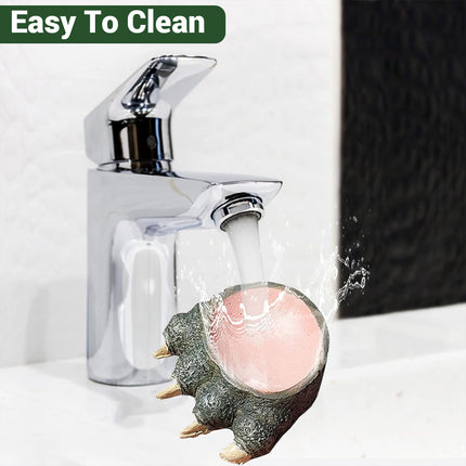 Lizard Claw Shaped Pet Food Water Bowl Durable Resin Non Slip Base Daily Use