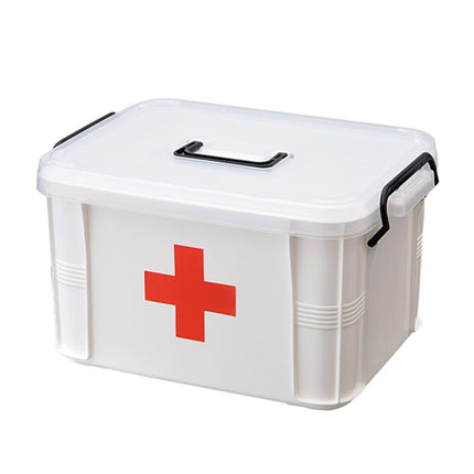 Medicine Storage Box Transparent Multi Layer First Aid 2 Sizes 2 Colours