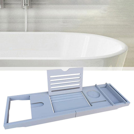 Retractable Bathtub Shelf Multifunctional Bath Rack With Phone Tablet Holder