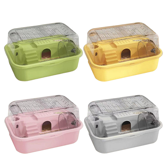 Hamster Cage Plastic Acrylic Ventilated Double Level 35 x 25 x 18.5cm 4 Colours
