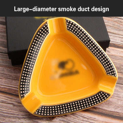 Cigar Ashtray Portable Ceramic 3 Cigars Ash Tray Tobacco Cigarette Gadgets Home