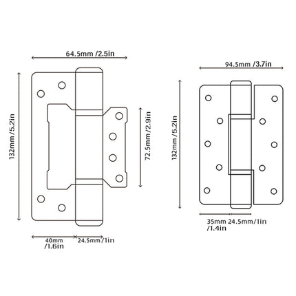 Automatic Door Closer Hinge Buffer Positioning Device Self Closing Door Hardware