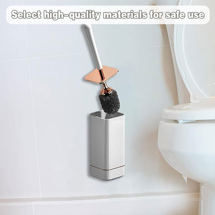 Wall Mounted Toilet Brush Holder Set Bathroom Cleaning Brush for Home Restroom