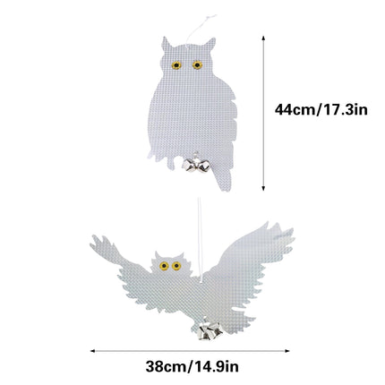 Reflective Owl Bird Deterrent Hanging Garden Yard Pest Control Outdoor