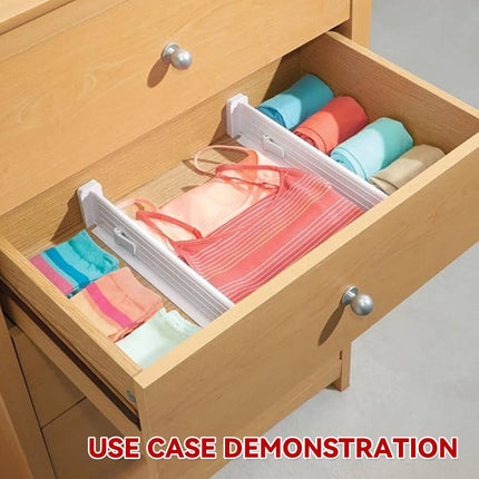 Adjustable Drawer Dividers 6 Pack White 27 to 47cm