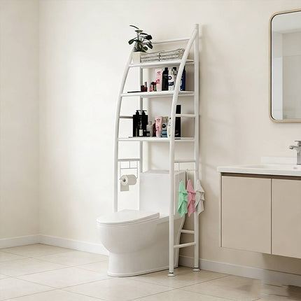 Over Toilet 4 Tier Bathroom Storage Rack White or Black