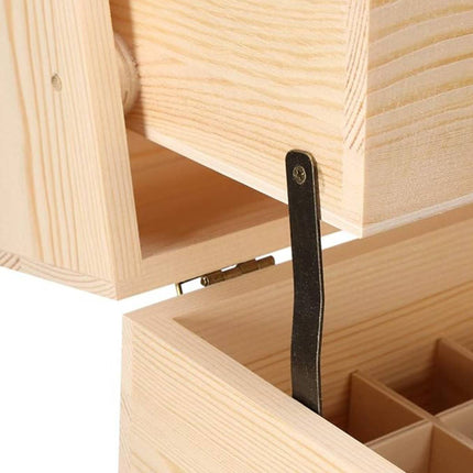 Three Tier Wooden Essential Oil Storage Box with Drawer