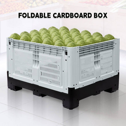 Foldable HDPE Logistics Storage Crate Stackable Forklift Pallet Box