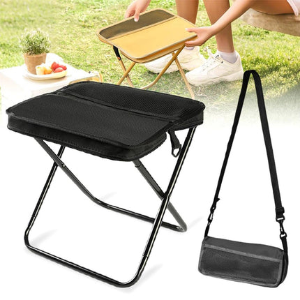 Portable Folding Camping Stool with Side Pocket