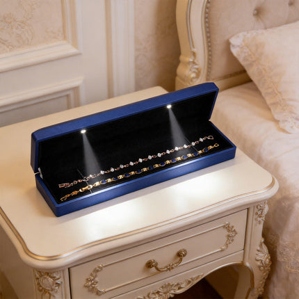 Creative LED Light Jewellery Storage Box Durable for Necklace Display