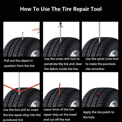 148pcs Tubeless Tire Repair Tool Kit with Case