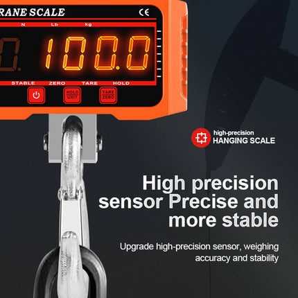 2000kg Electronic Crane Scale Orange LED Remote