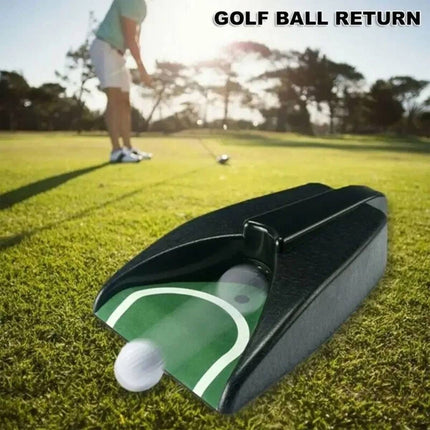 Automatic Golf Ball Returner Electric Putting Practice Trainer Return Turf Base