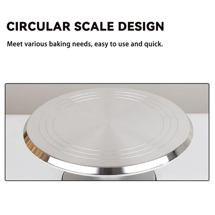 Cake Turntable Aluminum Alloy Revolving Stand for Cake Decorating Baking Use