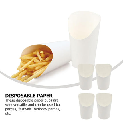 100PCS French Fry Cup 12/14/16oz Food-safe Oil-Resistant for Food Packaging Use